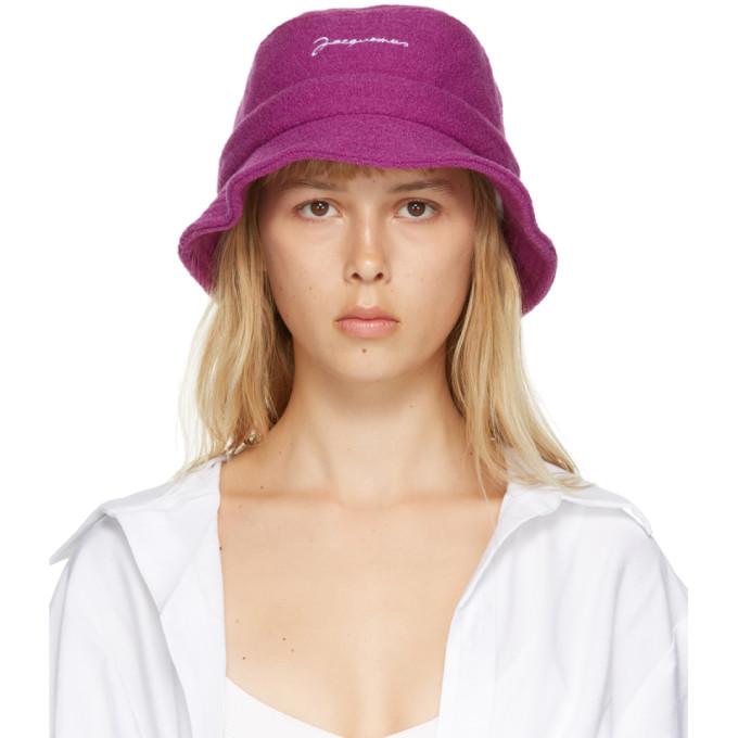 Jacquemus Pink Wool Le Bob Bucket Hat ...